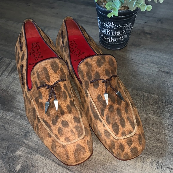 JEFFERY WEST JUNG TASSEL LEOPARD PRINT LEATHER LOAFERS - Picture 1 of 8